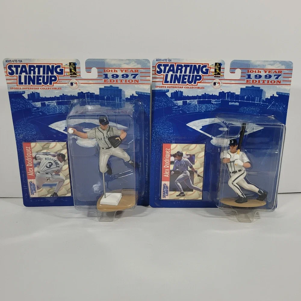 Kenner Starting Lineup 1997 Alex Rodriguez Seattle Mariners Figure Lot of 2 New
